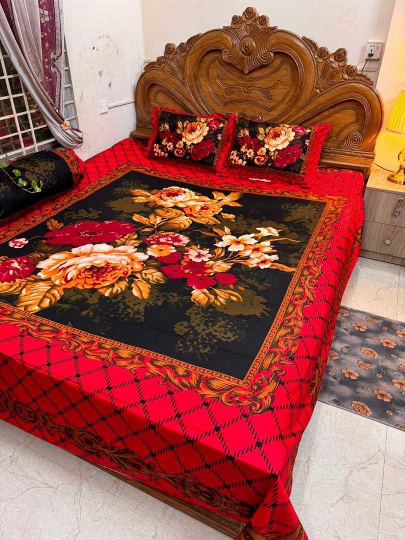 ,Luxury,King,size,Bed,Sheet,with,Matching,Pillow,covers