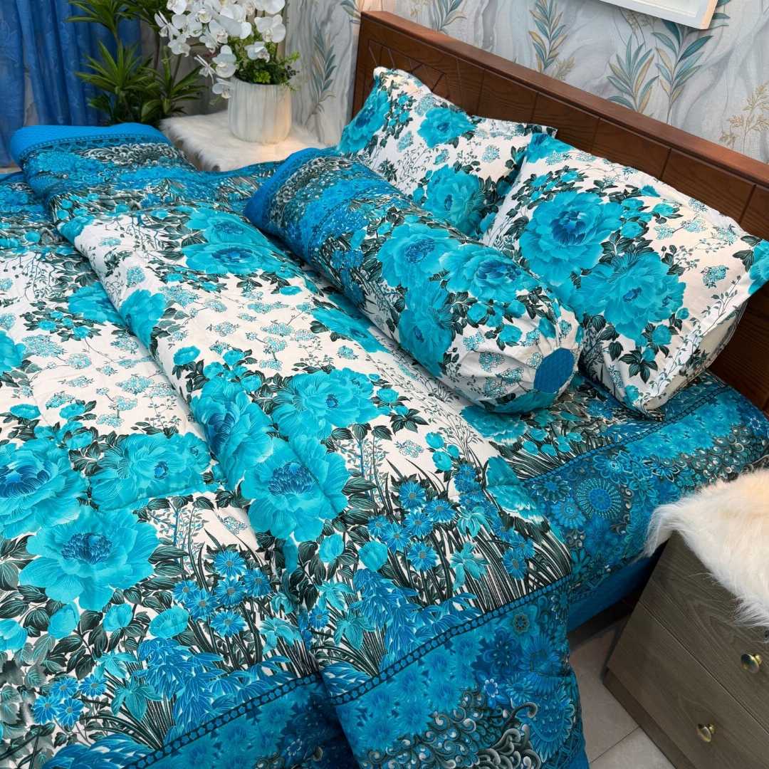 Premium,Quality,Twill,Cotton,Comforter,5,Pcs,Set,comforter, comforter set, soft bedding, warm comforter, premium comforter Bangladesh, cotton comforter, bedding set, winter blanket, stylish bedding