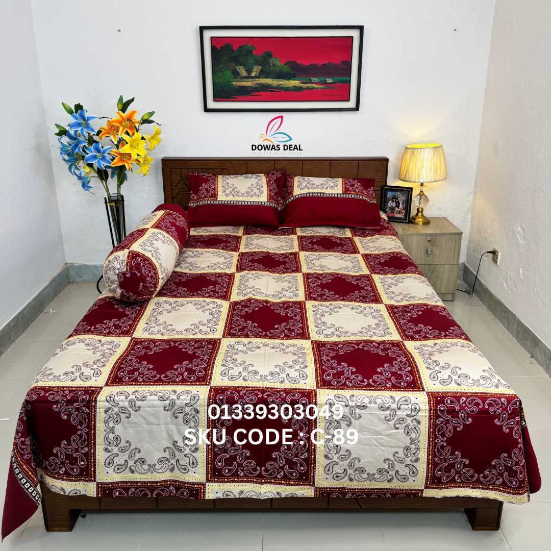 Premium,Quality,Twill,Cotton,Comforter,5,Pcs,Set,comforter, comforter set, soft bedding, warm comforter, premium comforter Bangladesh, cotton comforter, bedding set, winter blanket, stylish bedding