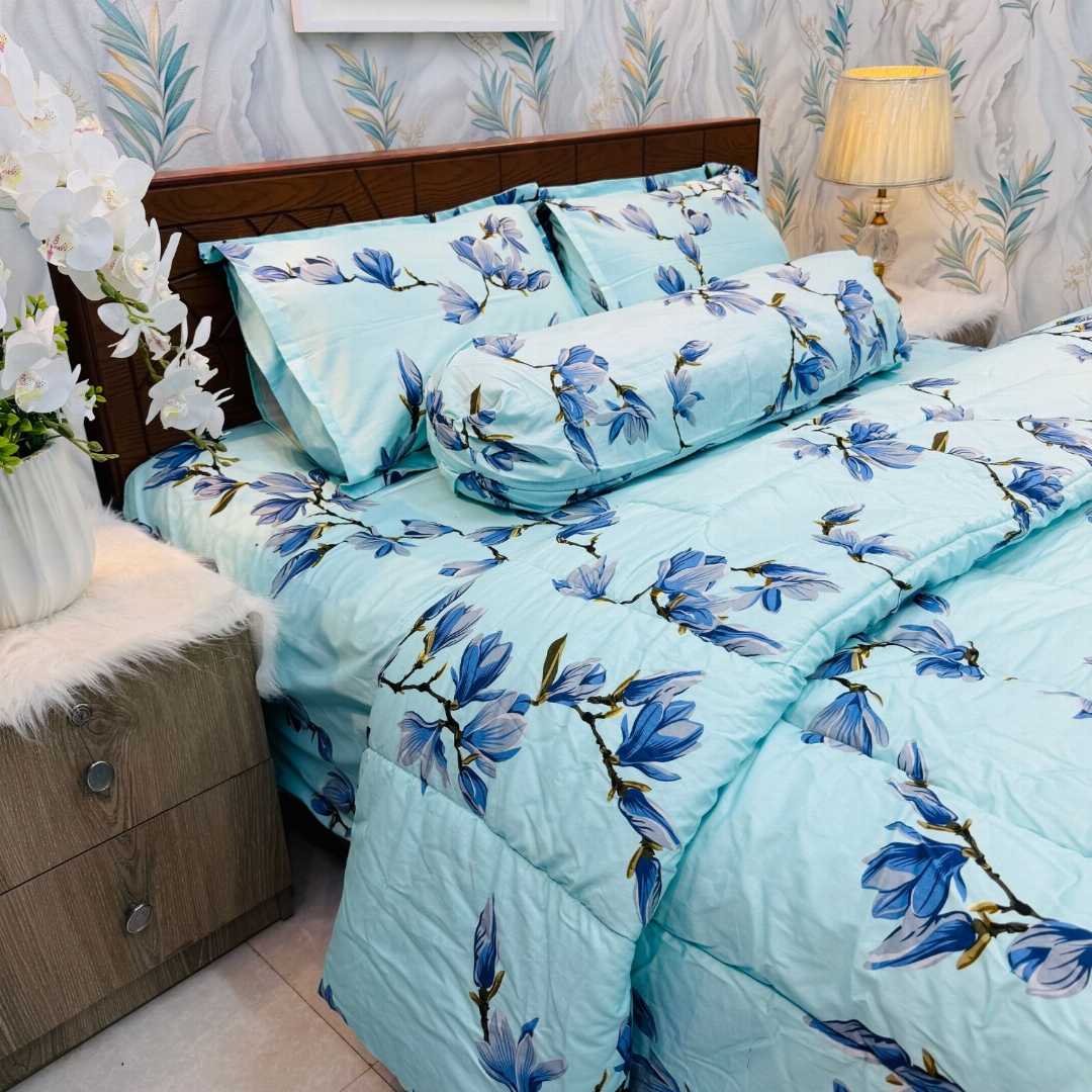 Premium,Quality,Twill,Cotton,Comforter,5,Pcs,Set,comforter, comforter set, soft bedding, warm comforter, premium comforter Bangladesh, cotton comforter, bedding set, winter blanket, stylish bedding