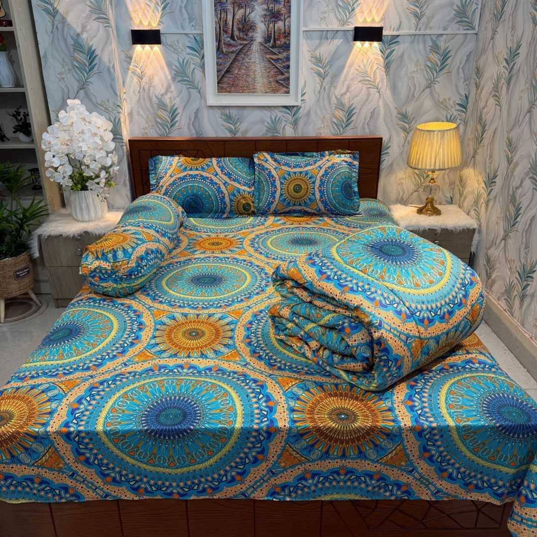 Premium,Quality,Twill,Cotton,Comforter,5,Pcs,Set,comforter, comforter set, soft bedding, warm comforter, premium comforter Bangladesh, cotton comforter, bedding set, winter blanket, stylish bedding