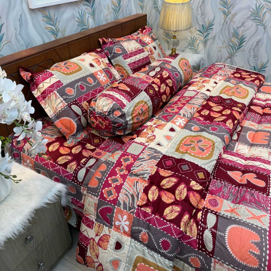 Premium,Quality,Twill,Cotton,Comforter,5,Pcs,Set,comforter, comforter set, soft bedding, warm comforter, premium comforter Bangladesh, cotton comforter, bedding set, winter blanket, stylish bedding