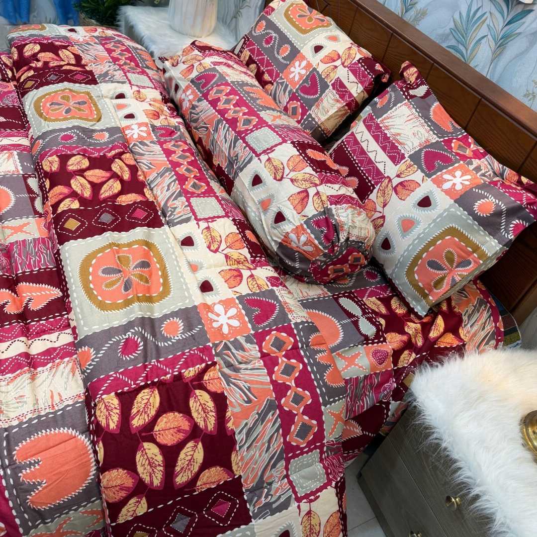 Premium,Quality,Twill,Cotton,Comforter,5,Pcs,Set,comforter, comforter set, soft bedding, warm comforter, premium comforter Bangladesh, cotton comforter, bedding set, winter blanket, stylish bedding