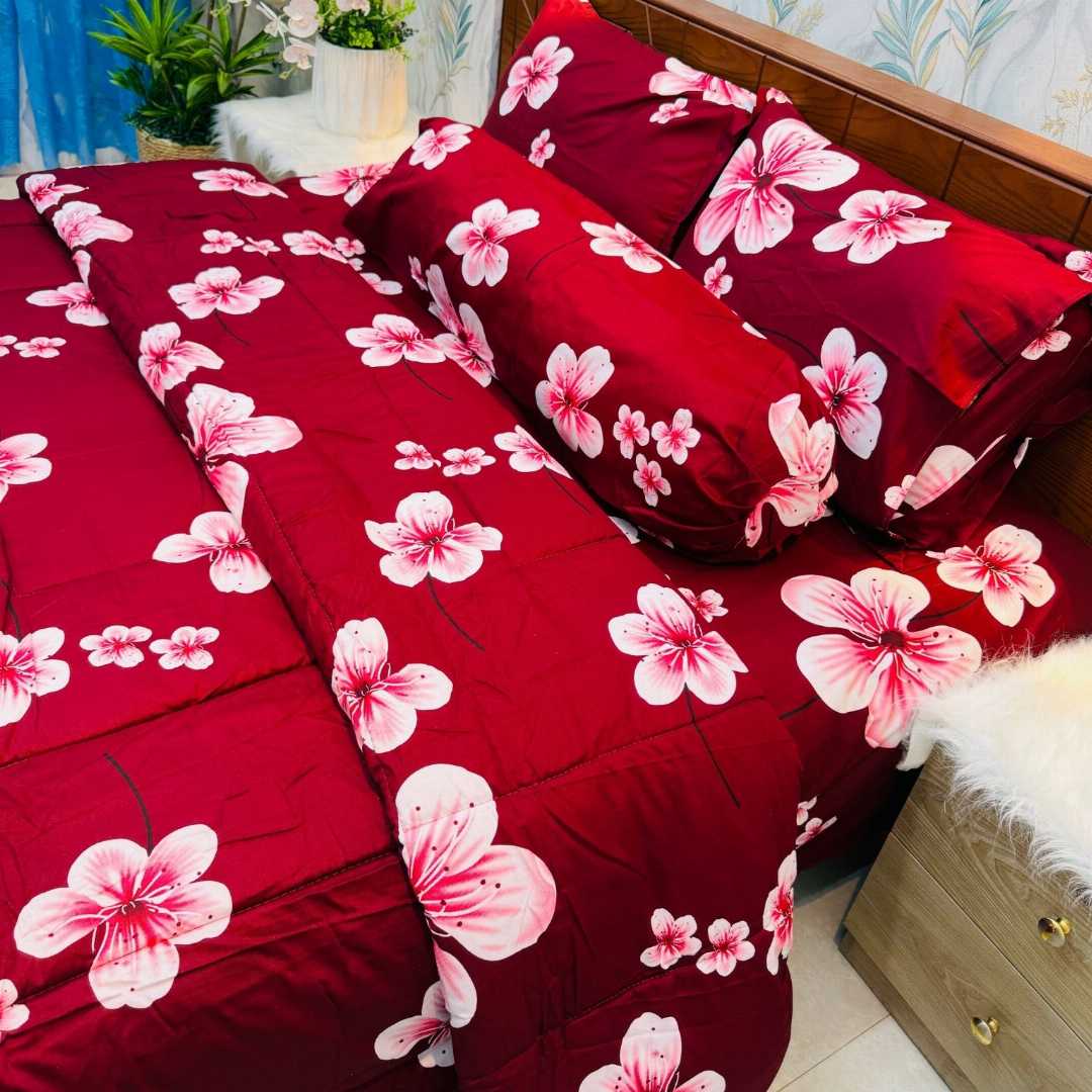Premium,Quality,Twill,Cotton,Comforter,5,Pcs,Set,comforter, comforter set, soft bedding, warm comforter, premium comforter Bangladesh, cotton comforter, bedding set, winter blanket, stylish bedding