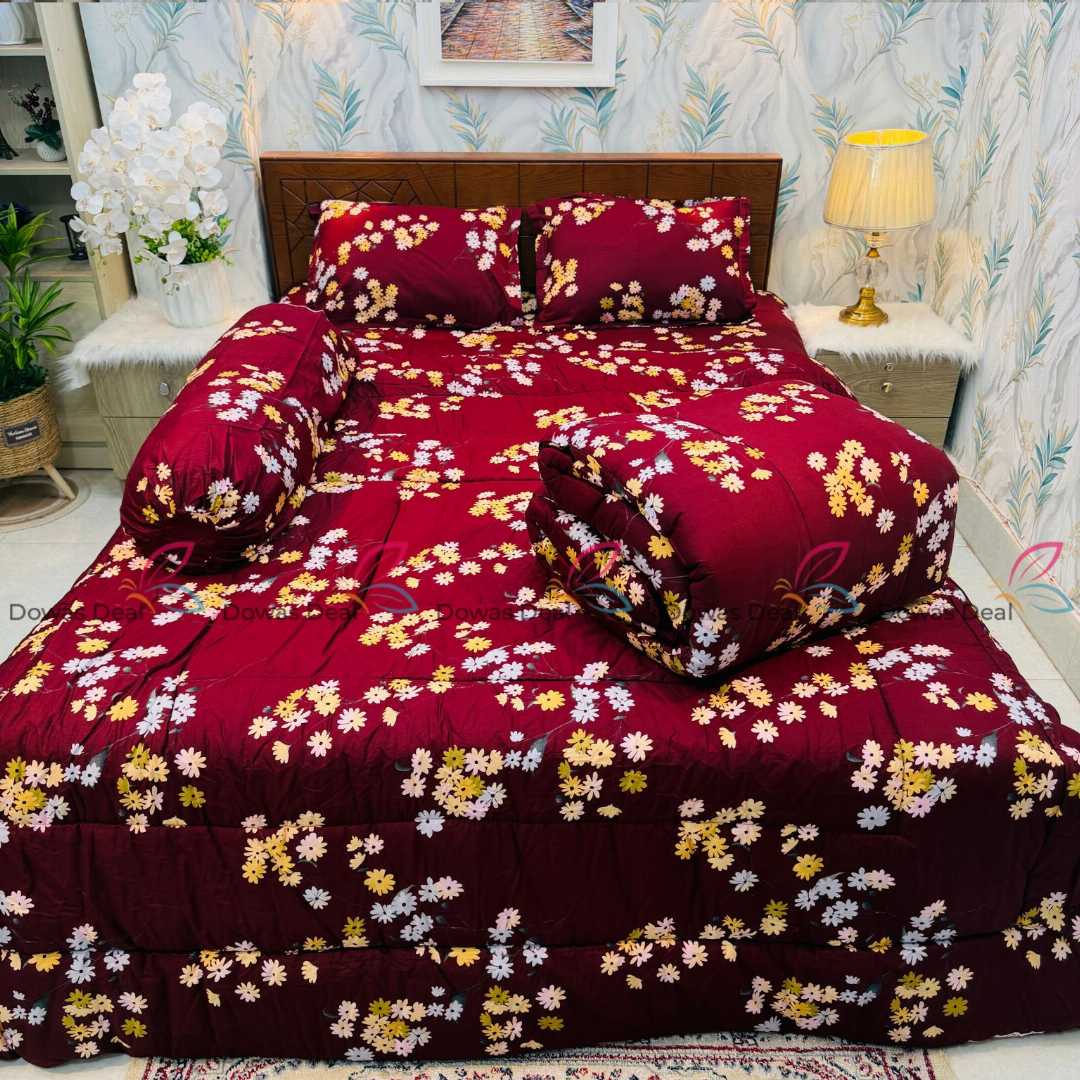Premium,Quality,Twill,Cotton,Comforter,5,Pcs,Set,comforter, comforter set, soft bedding, warm comforter, premium comforter Bangladesh,  cotton comforter, bedding set, winter blanket, stylish bedding
