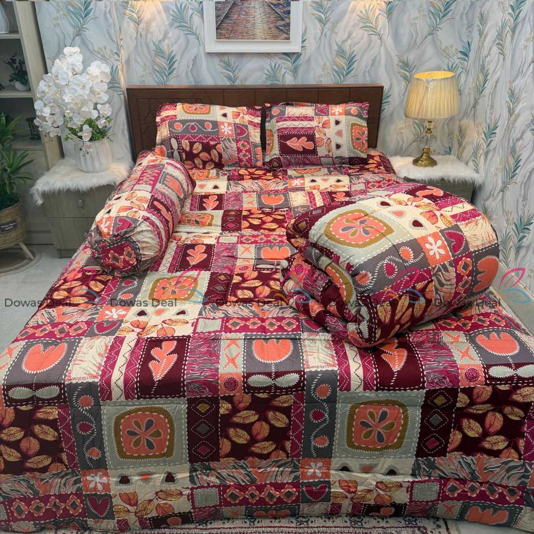 Premium,Quality,Twill,Cotton,Comforter,5,Pcs,Set,comforter, comforter set, soft bedding, warm comforter, premium comforter Bangladesh,  cotton comforter, bedding set, winter blanket, stylish bedding
