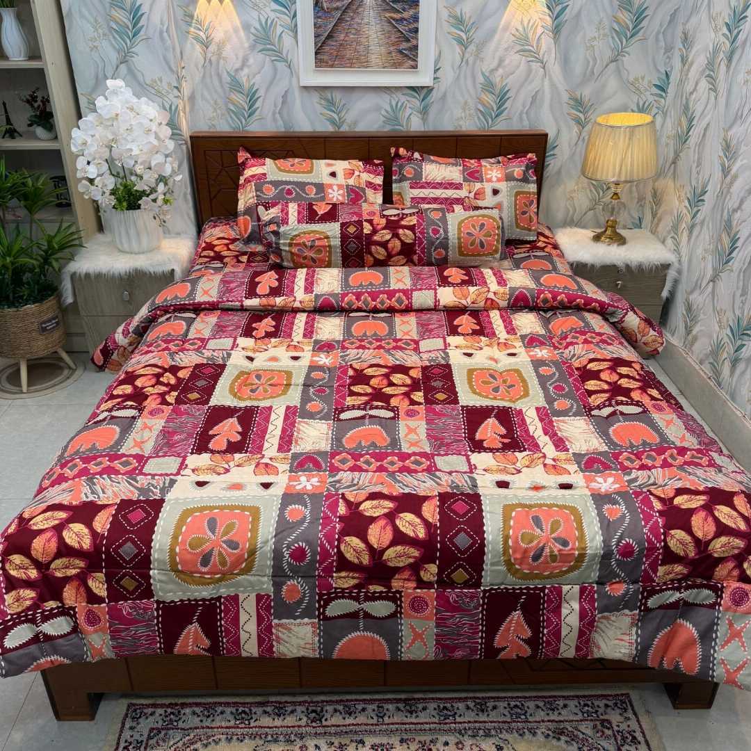 Premium,Quality,Twill,Cotton,Comforter,5,Pcs,Set,comforter, comforter set, soft bedding, warm comforter, premium comforter Bangladesh, cotton comforter, bedding set, winter blanket, stylish bedding